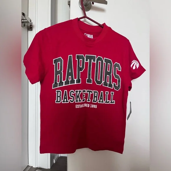 NBA Red Raptors Basketball Short Sleeve Tee - Picture 1 of 5